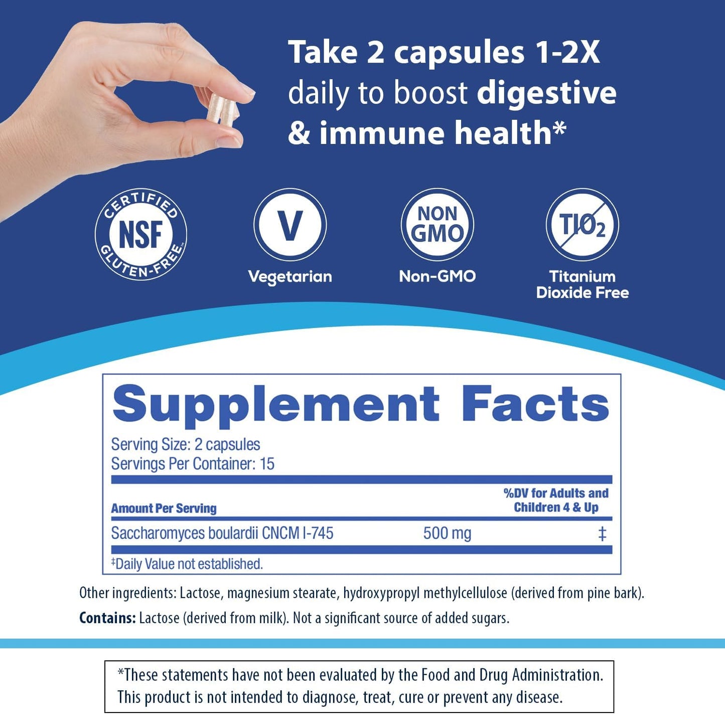 Florastor Probiotics for Digestive and lmmuneHealth, 100 Capsules, Probiotics for Women &Men, Helps Flush Out Bad Bacteria, Boosts TheGood with Our Unique Strain SaccharomycesBoulardii