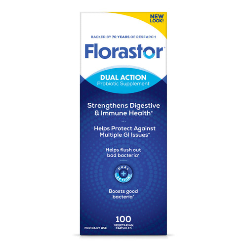 Florastor Probiotics for Digestive and lmmuneHealth, 100 Capsules, Probiotics for Women &Men, Helps Flush Out Bad Bacteria, Boosts TheGood with Our Unique Strain SaccharomycesBoulardii